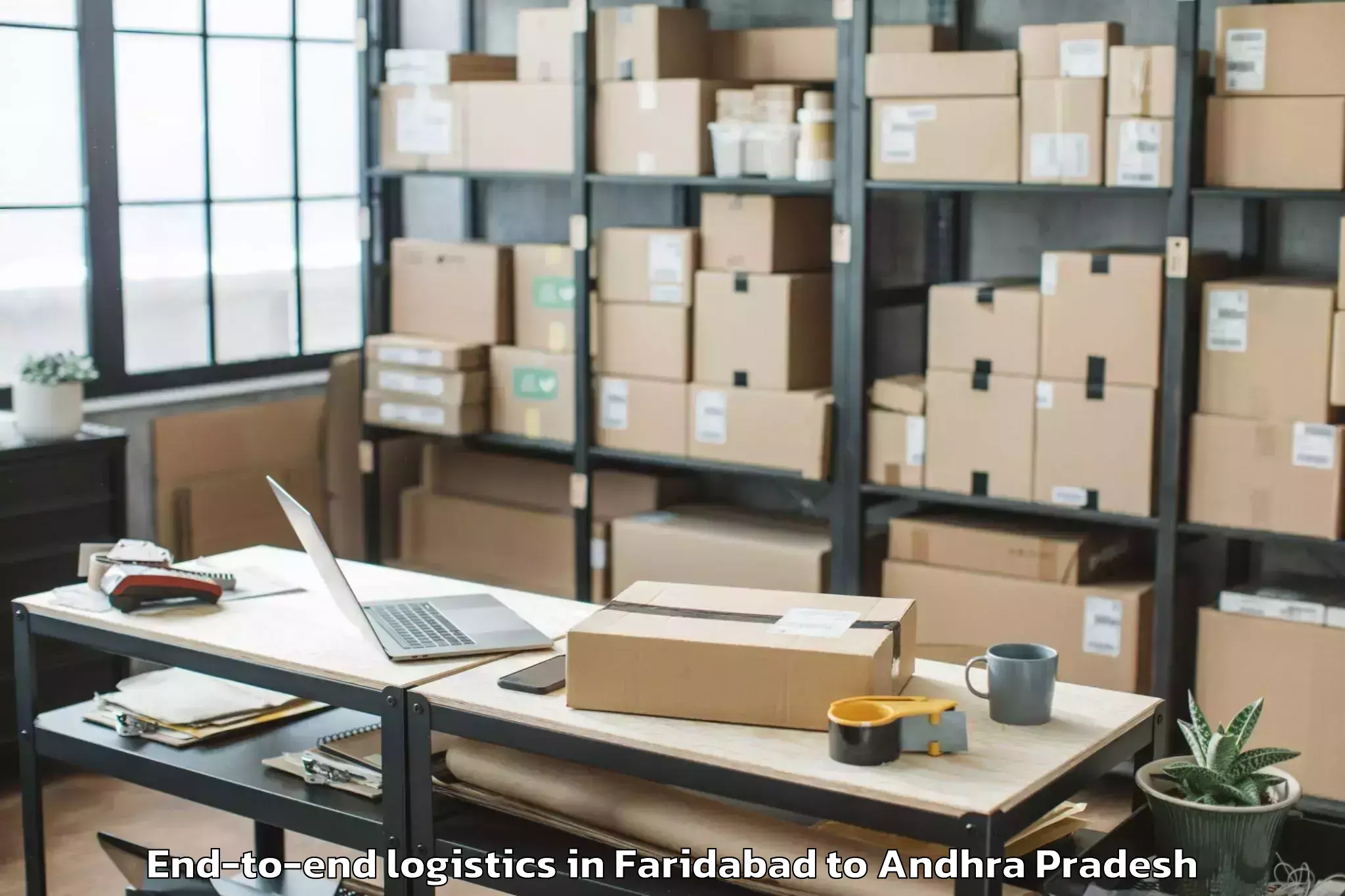 Book Faridabad to Ongole End To End Logistics Online